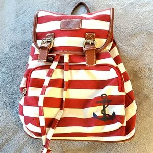 BASS Nautical Canvas Flap Backpack